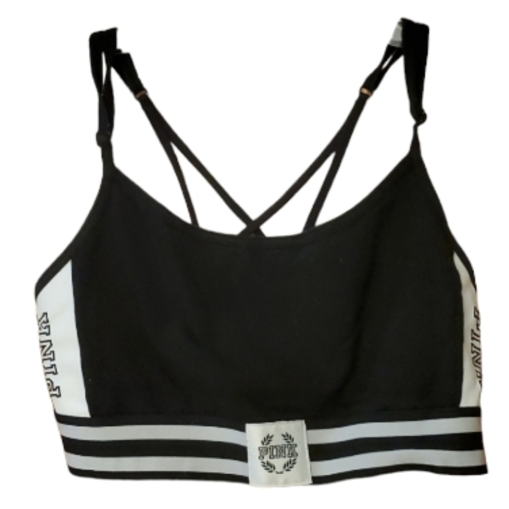 Victoria's Secret PINK Black‎ and White Bralette Size Small